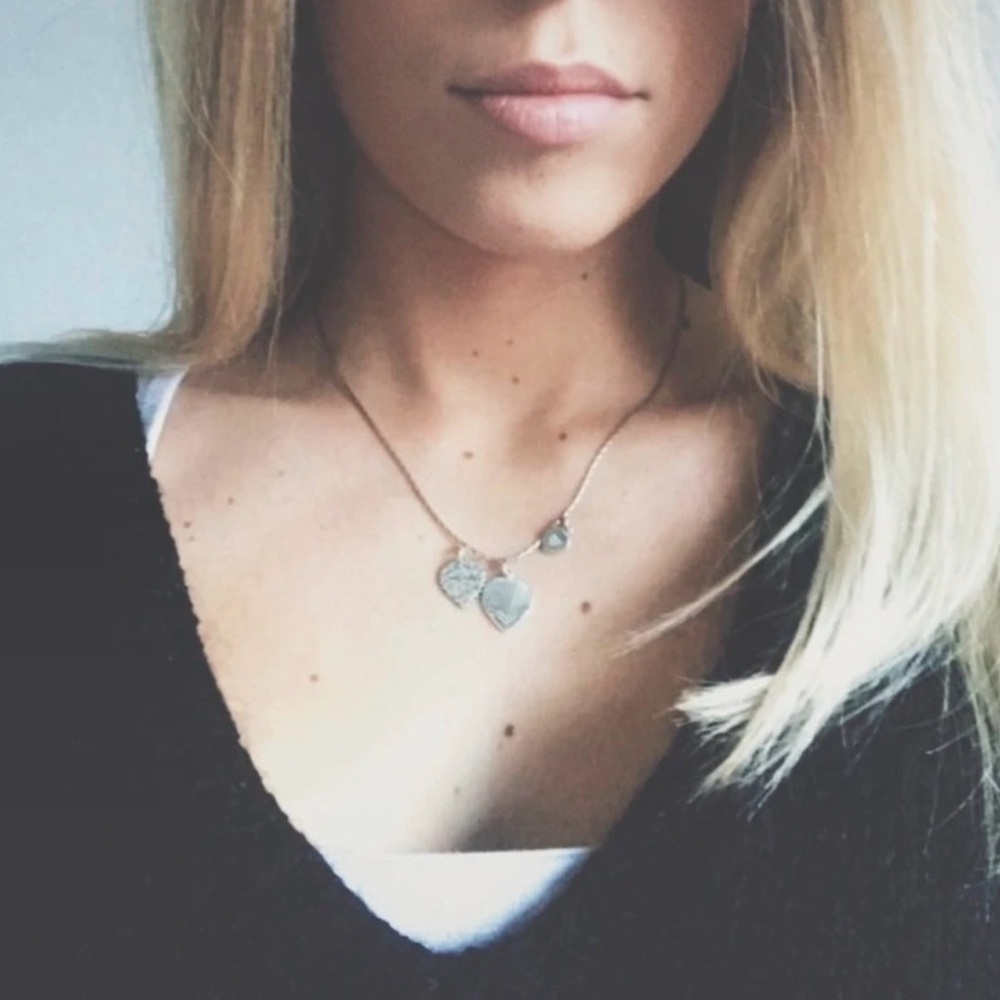 Necklace hearts 3 silver hearts from GaS Bijoux vintage